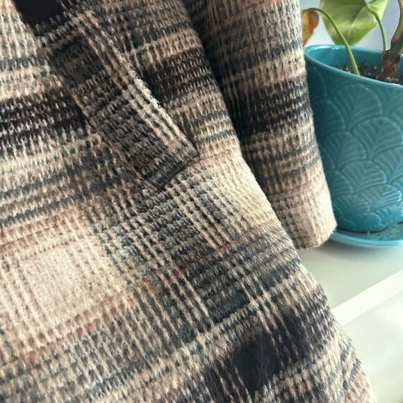 Joe Fresh Classic Plaid Pea Coat XS - Picture 7 of 16